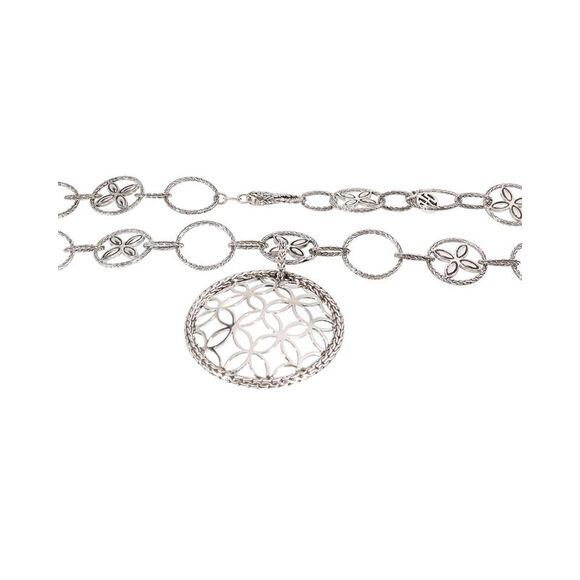 Pre Loved John Hardy Kawung Pierced Necklace in Sterling Silver with 50 mm Wide - Picture 2 of 8